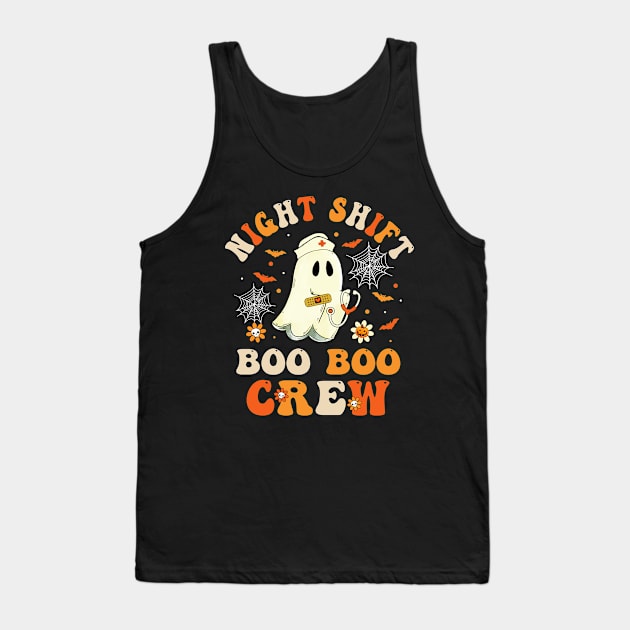 Night Shift Boo Boo Crew Doctor Nurse Ghost Halloween Tank Top by James Green